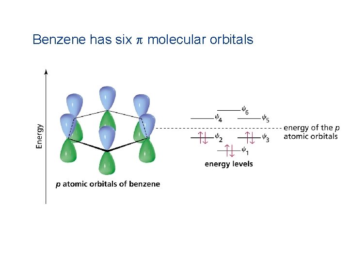 Benzene has six p molecular orbitals 