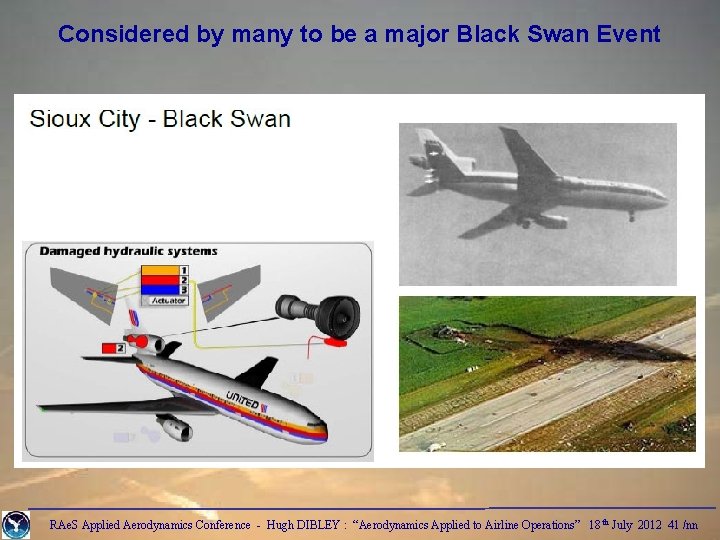 Considered by many to be a major Black Swan Event RAe. S Applied Aerodynamics