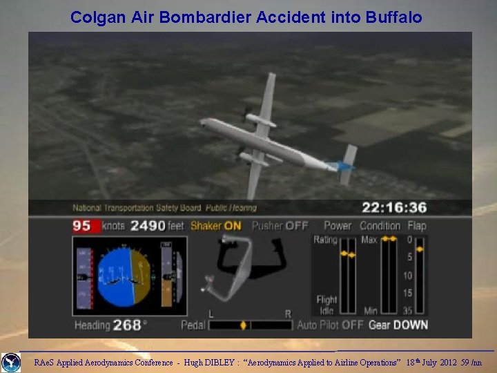 Colgan Air Bombardier Accident into Buffalo RAe. S Applied Aerodynamics Conference - Hugh DIBLEY