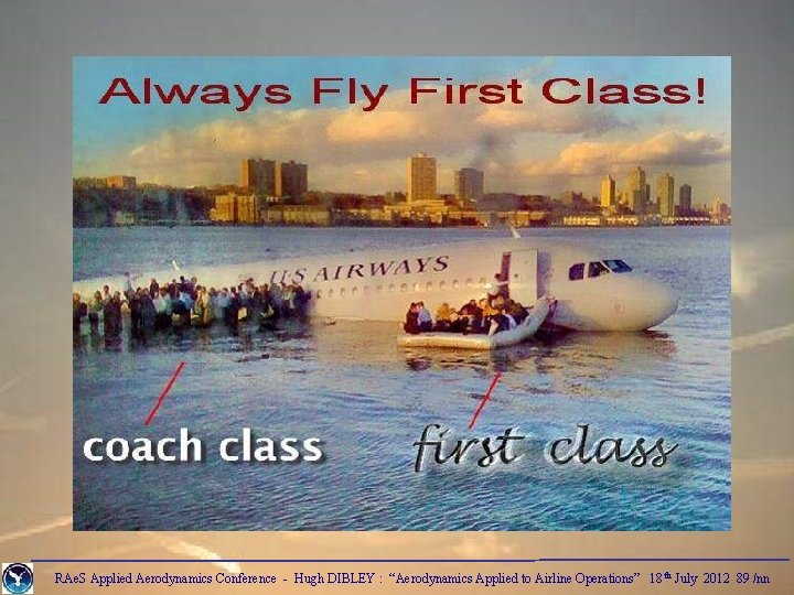 RAe. S Applied Aerodynamics Conference - Hugh DIBLEY : “Aerodynamics Applied to Airline Operations”