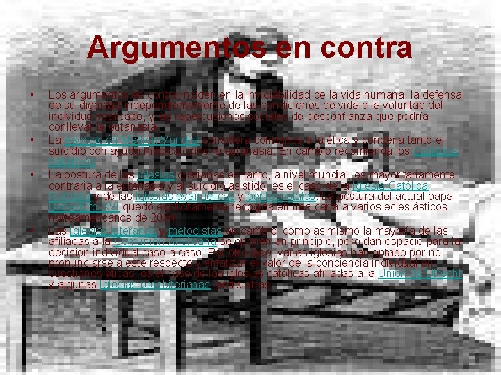 Argumentos en contra • • Los argumentos en contra inciden en la inviolabilidad de