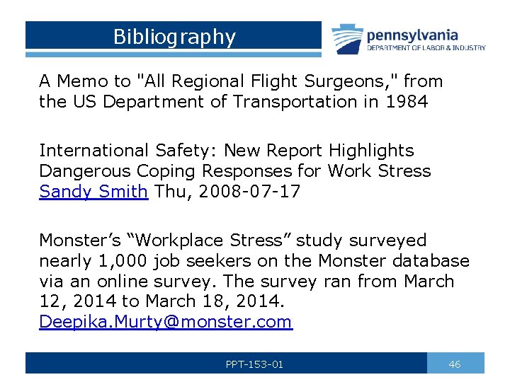 Bibliography A Memo to "All Regional Flight Surgeons, " from the US Department of