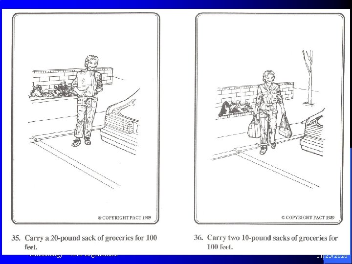 Kinesiology - 4310 Ergonomics 23 11/23/2020 