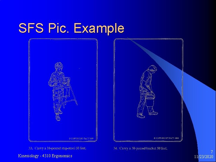 SFS Pic. Example Kinesiology - 4310 Ergonomics 7 11/23/2020 