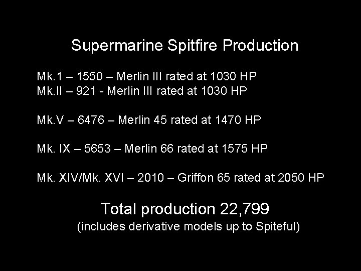 Supermarine Spitfire Production Mk. 1 – 1550 – Merlin III rated at 1030 HP