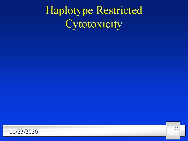 Haplotype Restricted Cytotoxicity 11/23/2020 8 56 