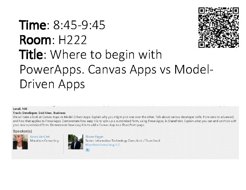 Time: 8: 45 -9: 45 Room: H 222 Title: Where to begin with Power.