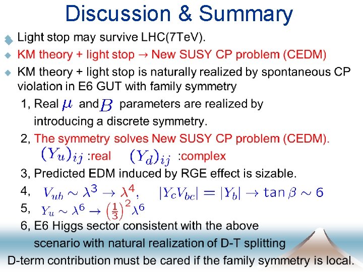 Discussion & Summary u 