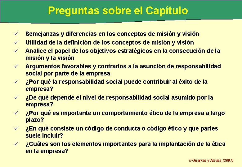 Preguntas sobre el Capítulo ü ü ü ü ü Semejanzas y diferencias en los