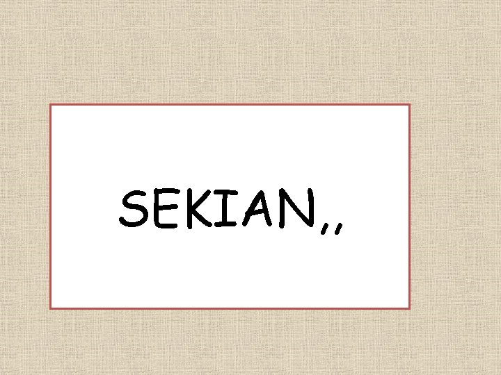 SEKIAN, , 