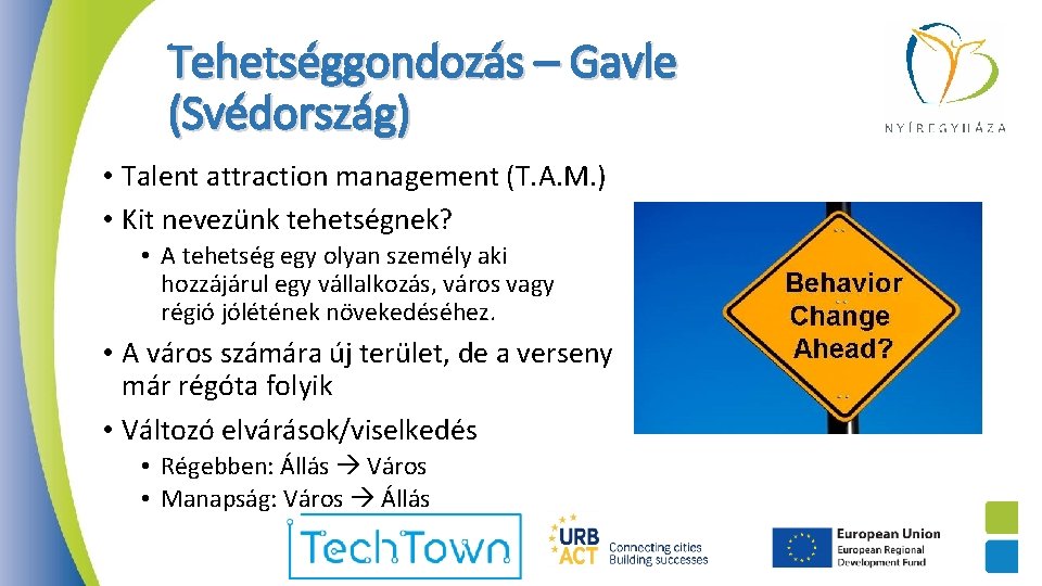 Tehetséggondozás – Gavle (Svédország) • Talent attraction management (T. A. M. ) • Kit