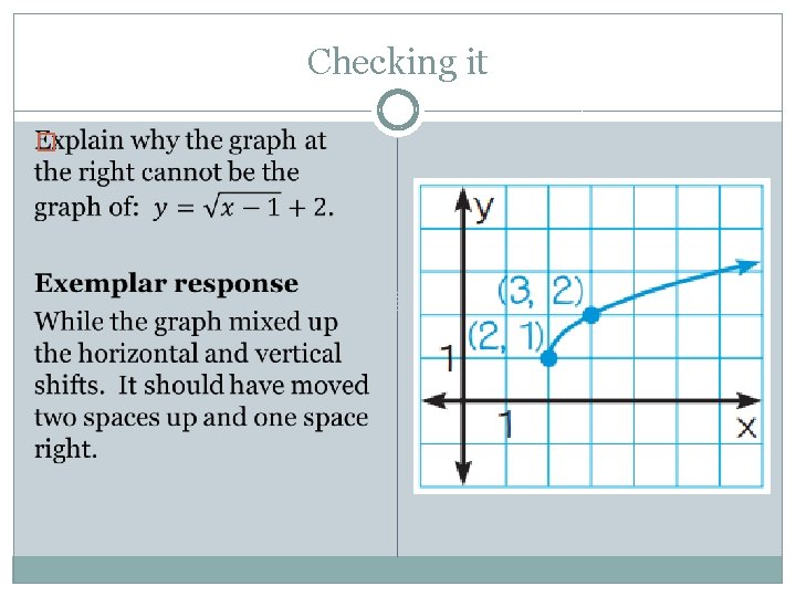 Checking it � 