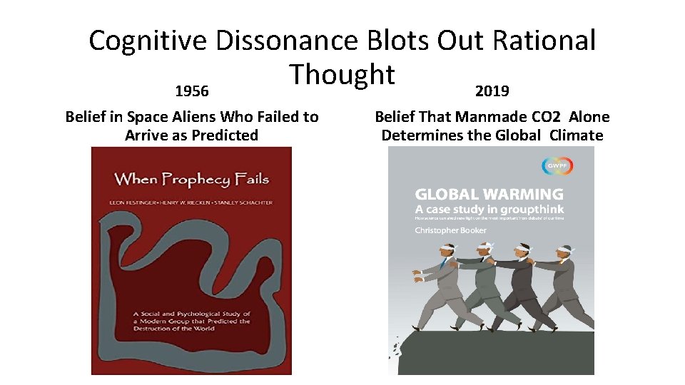 Cognitive Dissonance Blots Out Rational Thought 1956 2019 Belief in Space Aliens Who Failed