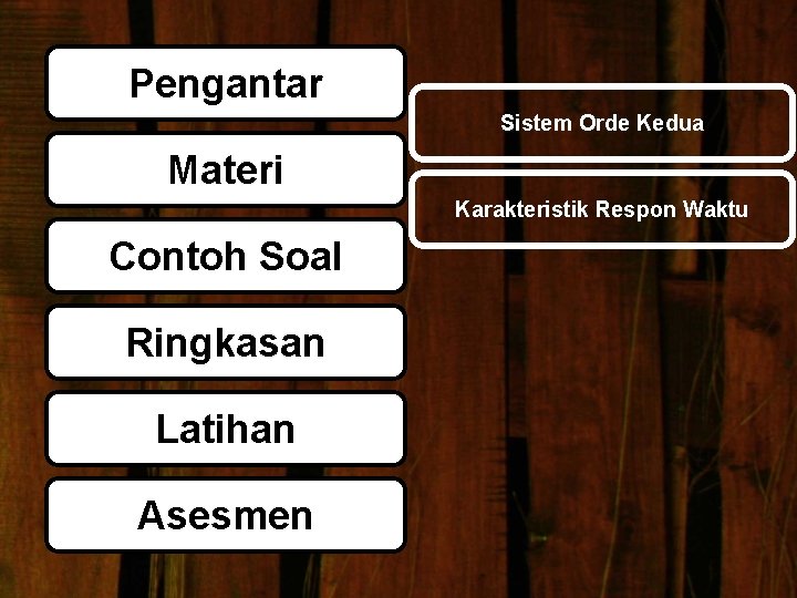 Pengantar Sistem Orde Kedua Materi Karakteristik Respon Waktu Contoh Soal Ringkasan Latihan Asesmen 