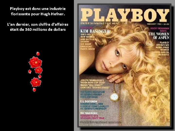 Playboy est donc une industrie florissante pour Hugh Hefner. L'an dernier, son chiffre d'affaires