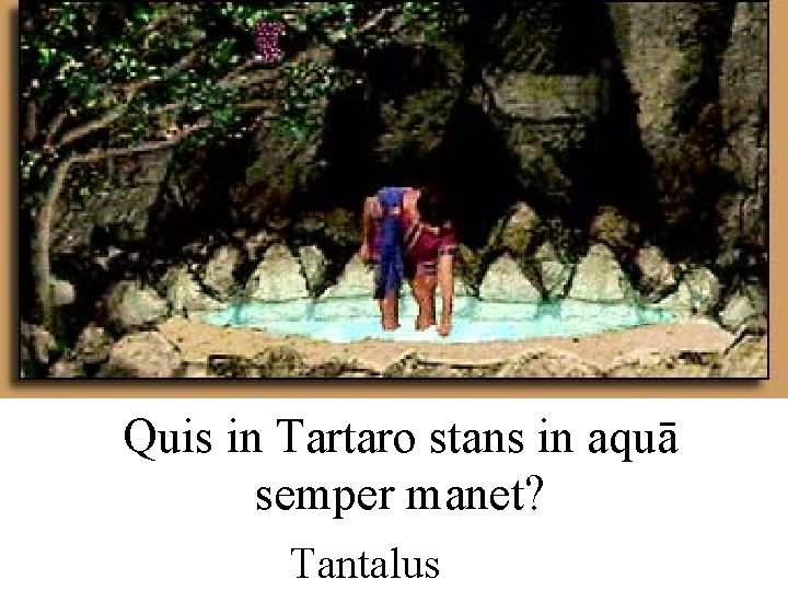 Quis in Tartaro stans in aquā semper manet? Tantalus 