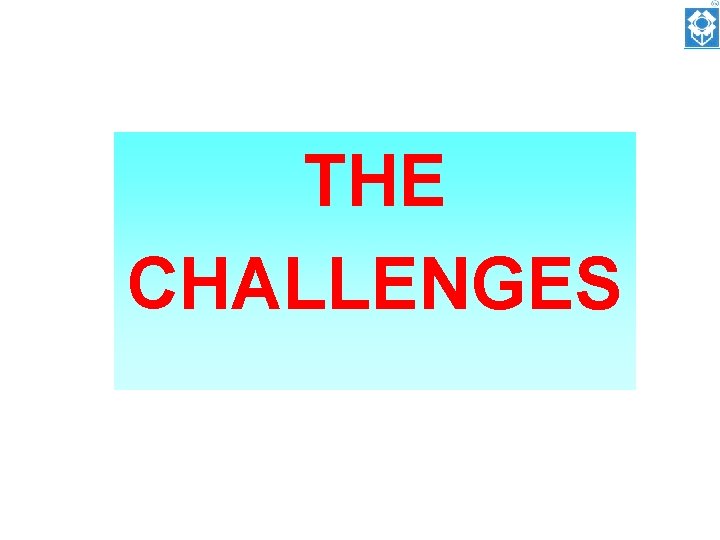 THE CHALLENGES 