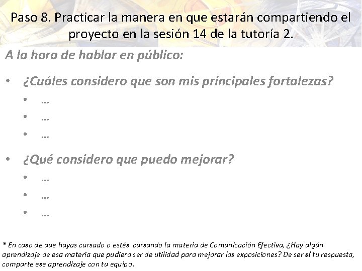 Paso 8. Practicar la manera en que estarán compartiendo el proyecto en la sesión