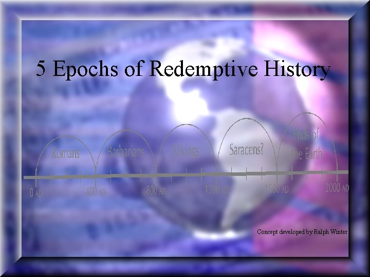 5 Epochs of Redemptive History Concept developed by Ralph Winter 