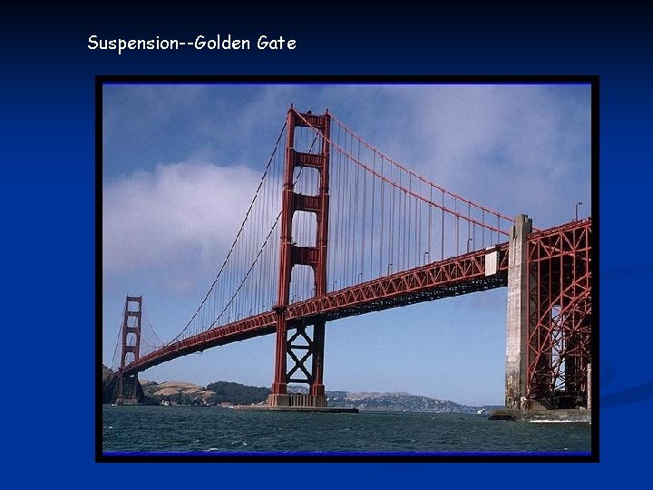 Suspension--Golden Gate 