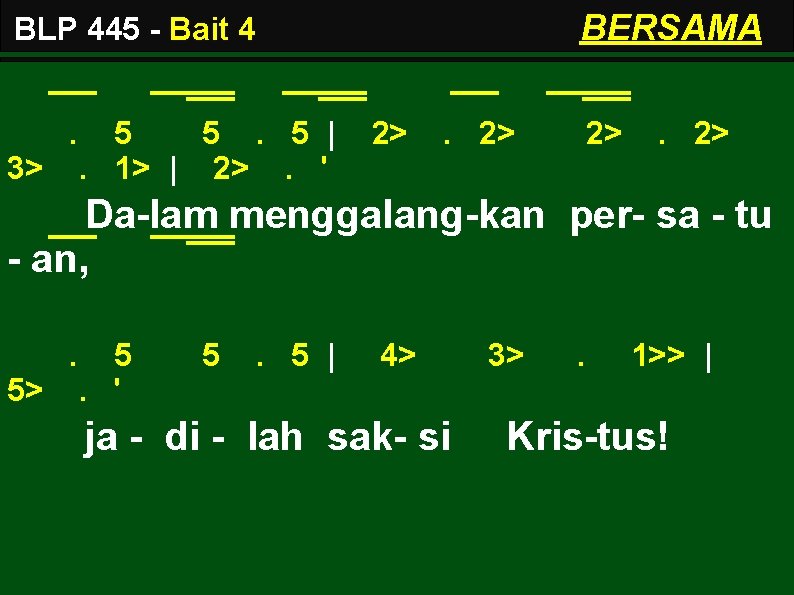 BERSAMA BLP 445 - Bait 4. 3> 5 5. 5 |. 1> | 2>.