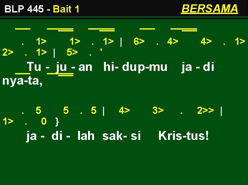 BERSAMA BLP 445 - Bait 1. 2> 1>. 1> | 5>. ' 6> .