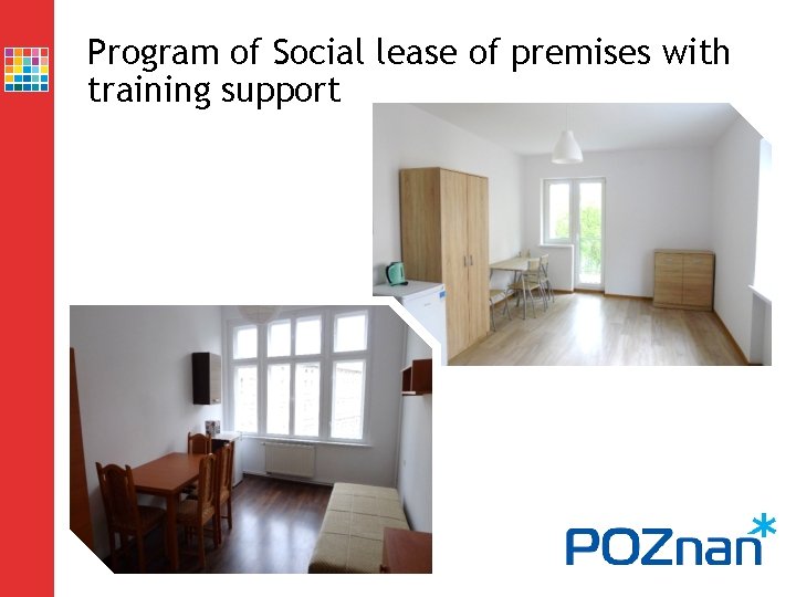 Program of Social lease of premises with training support 