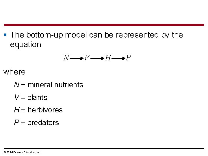 § The bottom-up model can be represented by the equation N where N mineral