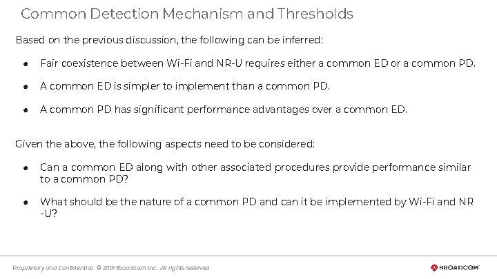 Common Detection Mechanism and Thresholds Based on the previous discussion, the following can be