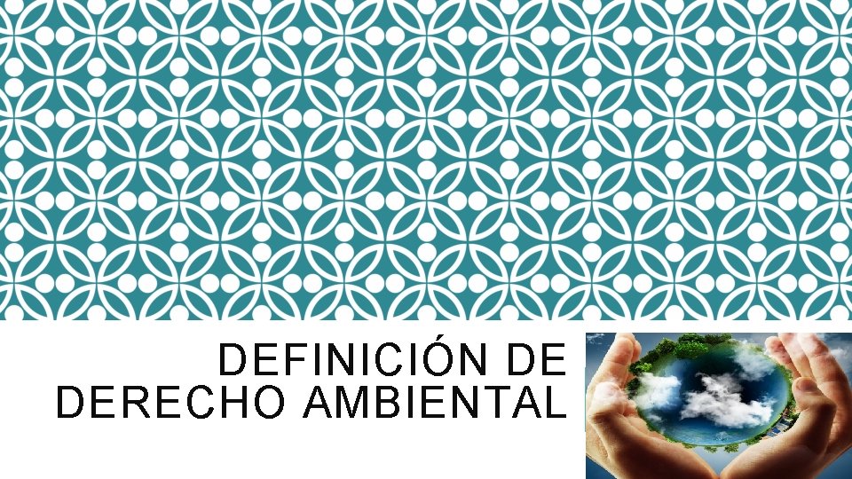 DEFINICIÓN DE DERECHO AMBIENTAL 