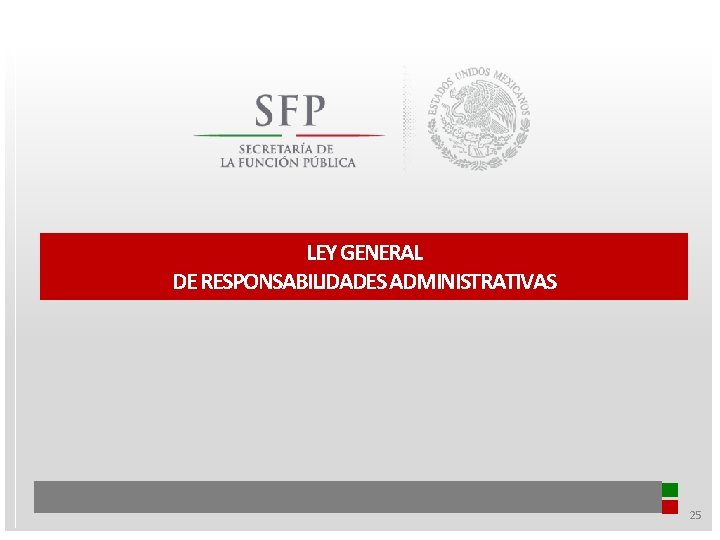 LEY GENERAL DE RESPONSABILIDADES ADMINISTRATIVAS 25 