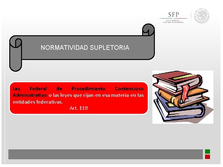 NORMATIVIDAD SUPLETORIA Ley Federal de Procedimiento Contencioso Administrativo o las leyes que rijan en