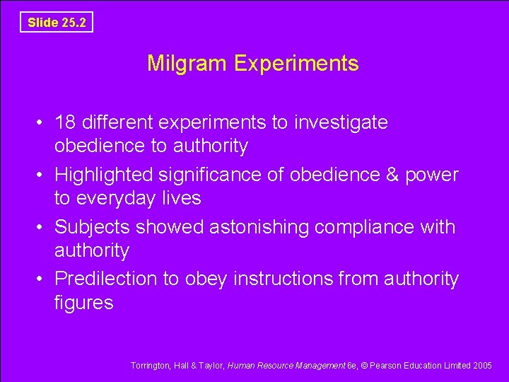 Slide 25. 2 Milgram Experiments • 18 different experiments to investigate obedience to authority