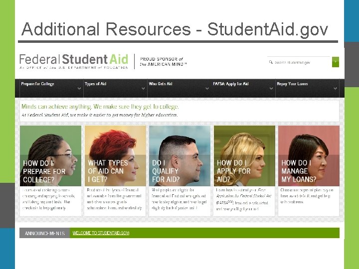 Additional Resources - Student. Aid. gov 