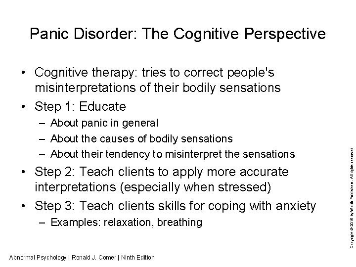 Panic Disorder: The Cognitive Perspective – About panic in general – About the causes