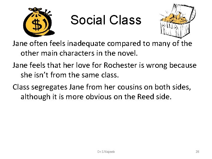 Social Class Jane often feels inadequate compared to many of the other main characters