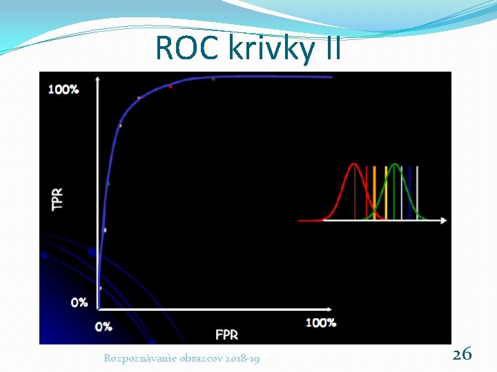 ROC krivky II Rozpoznávanie obrazcov 2018 -19 26 