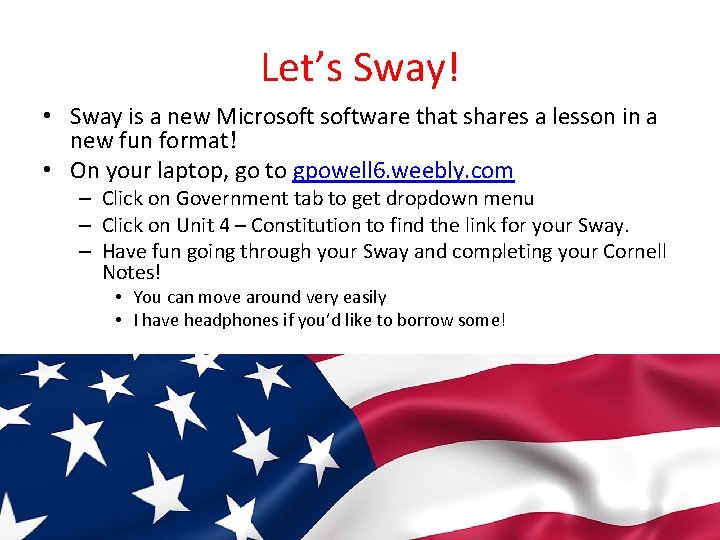 Let’s Sway! • Sway is a new Microsoftware that shares a lesson in a
