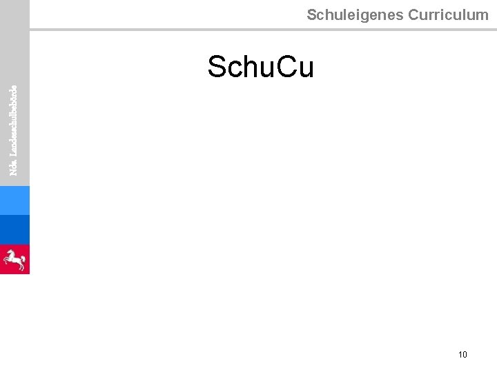 Schuleigenes Curriculum Nds. Landesschulbehörde Schu. Cu 10 