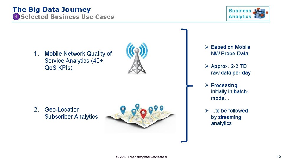 The Big Data Journey 1 Business Analytics Selected Business Use Cases Ø Based on