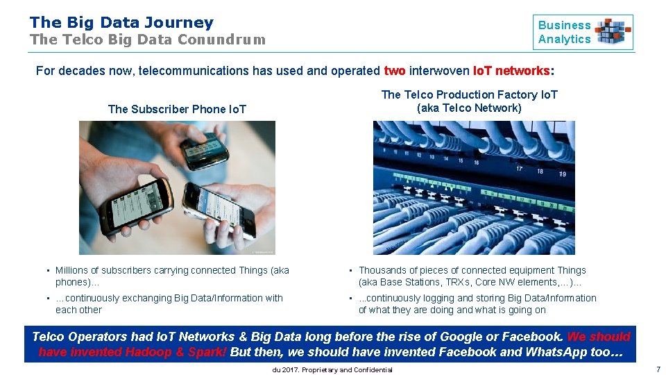 The Big Data Journey Business Analytics The Telco Big Data Conundrum For decades now,