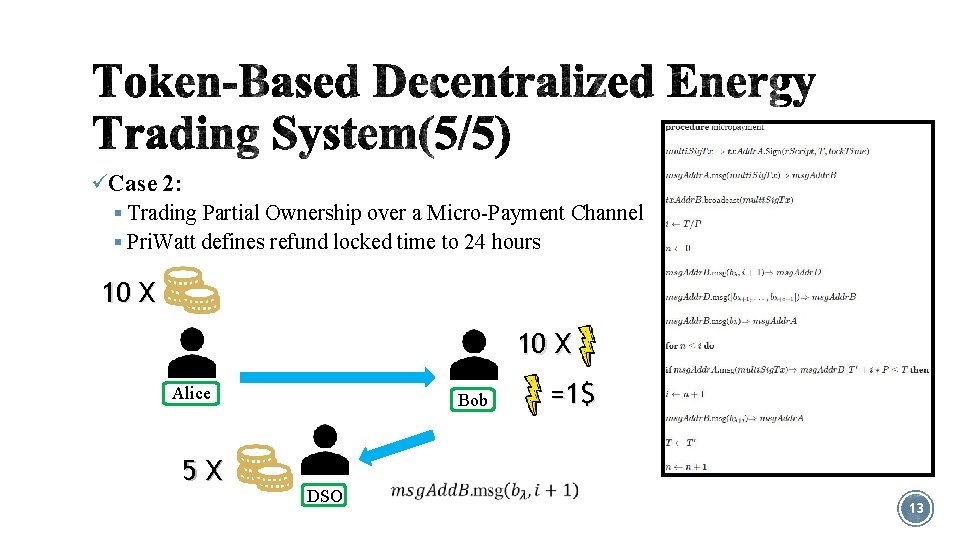 üCase 2: § Trading Partial Ownership over a Micro-Payment Channel § Pri. Watt defines
