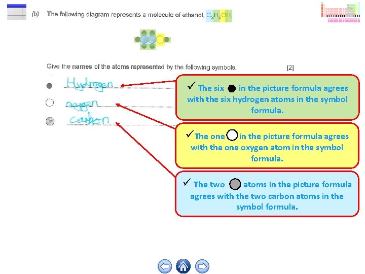 The six in the picture formula agrees with the six hydrogen atoms in The six in the picture formula agrees with the six hydrogen atoms in