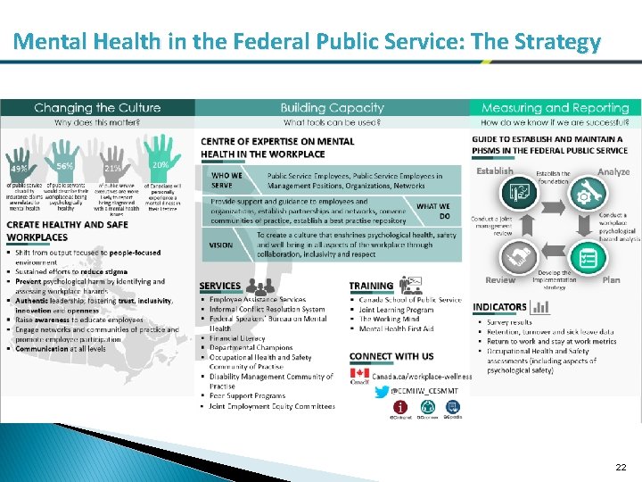 Mental Health in the Federal Public Service: The Strategy 22 