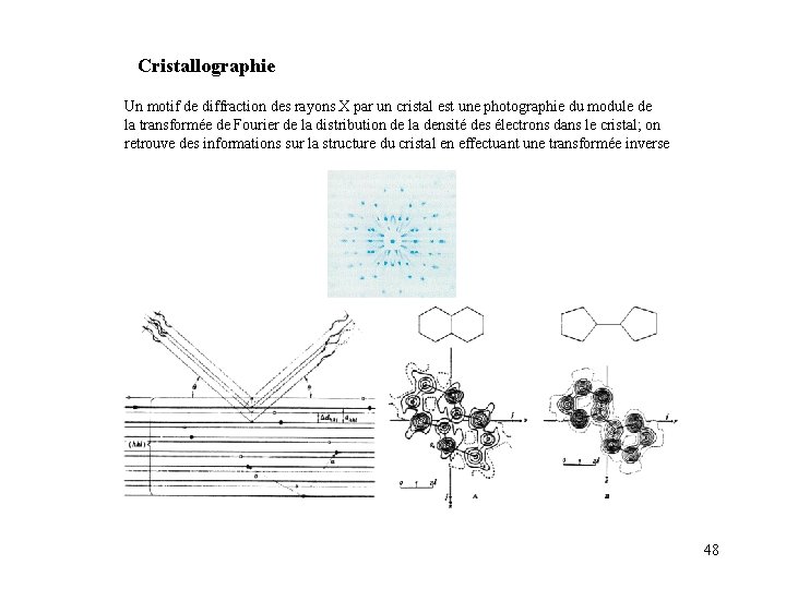 Cristallographie Un motif de diffraction des rayons X par un cristal est une photographie