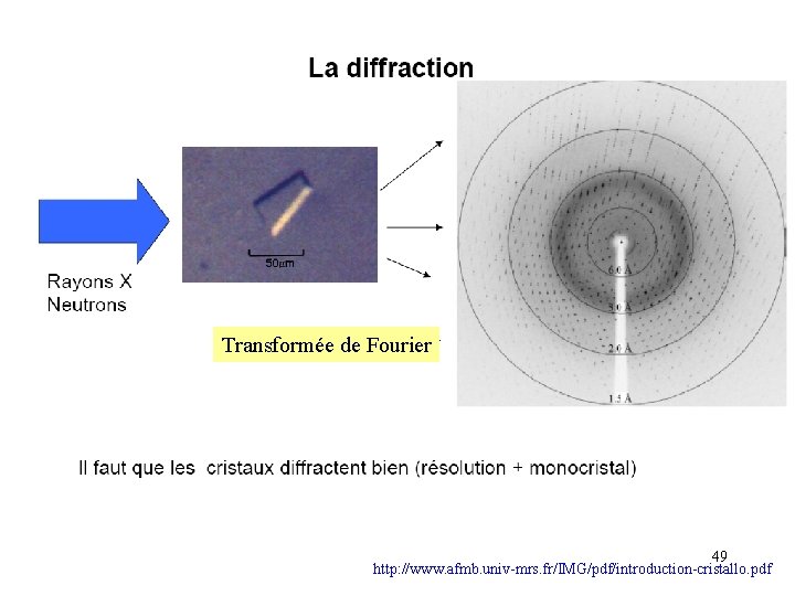 Transformée de Fourier 49 http: //www. afmb. univ-mrs. fr/IMG/pdf/introduction-cristallo. pdf 