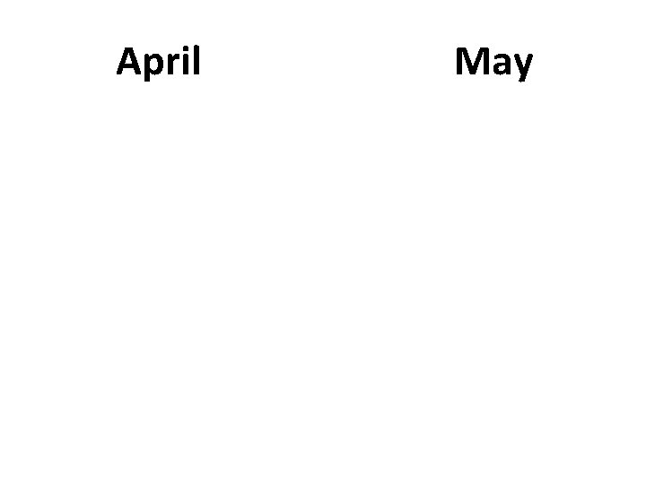 April May 