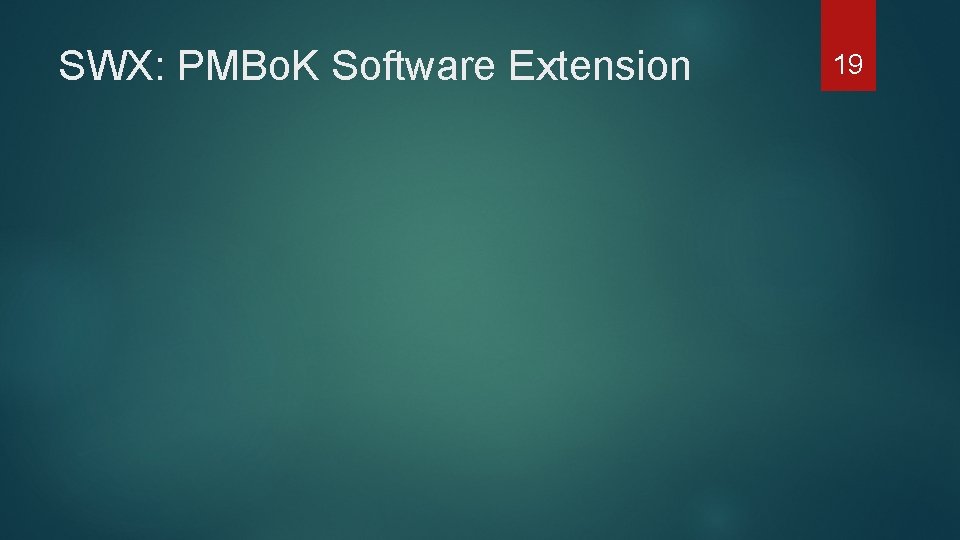SWX: PMBo. K Software Extension 19 