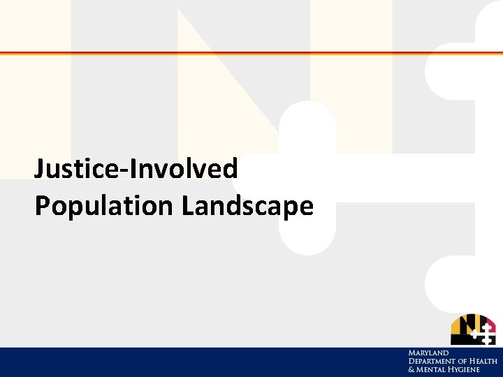 Justice-Involved Population Landscape 
