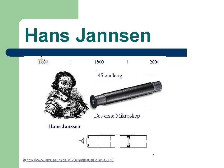 Hans Jannsen © http: //www. amuseum. de/Mik. Schaffhaus/Folie 14. JPG 